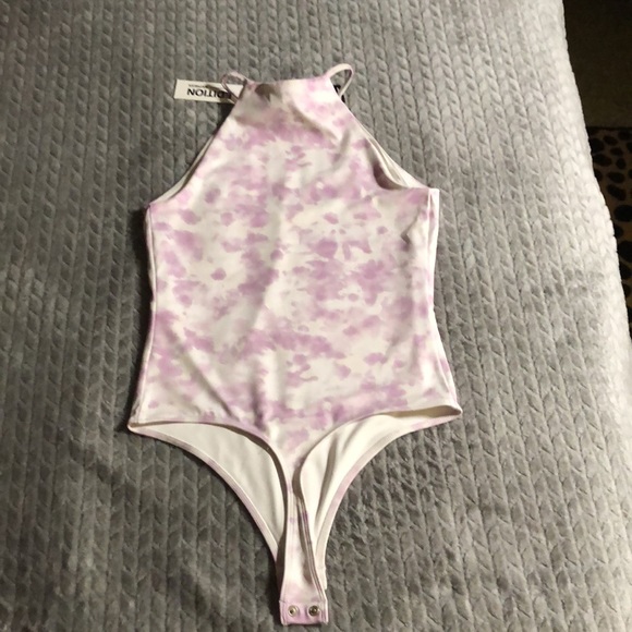 Express Purple tie dyed bodysuit - Picture 4 of 6